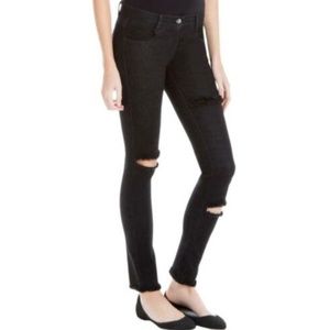 Max Studio Black Seraphine Distressed Skinny Jeans
